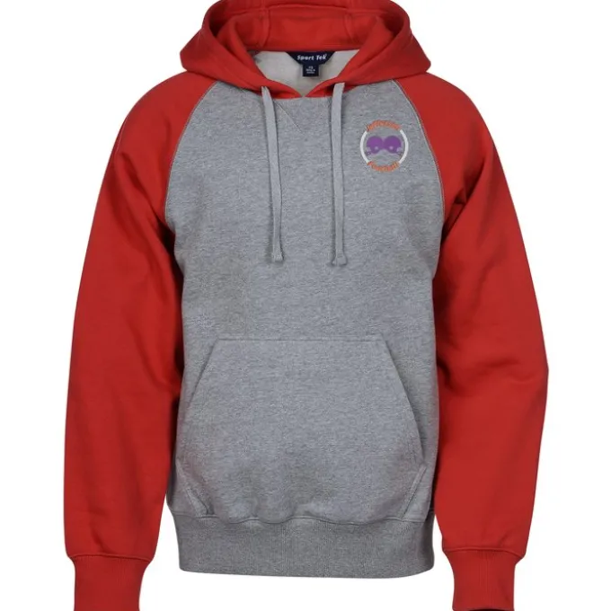 Raglan Colorblock Sport Hoodie - Embroidered