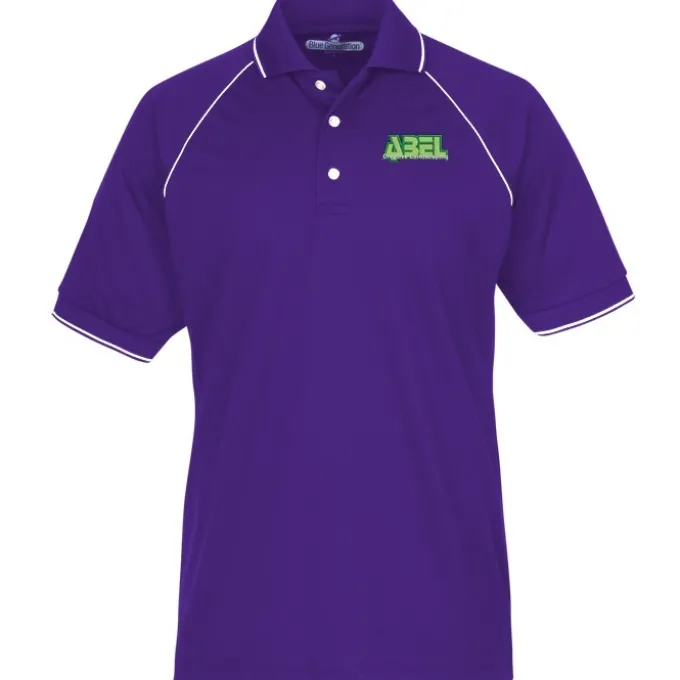 Raglan Sleeve Polo with Piping - Men's