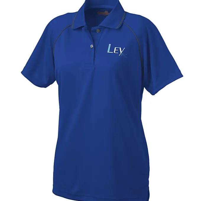 Raglan Sleeve Polo with Piping - Ladies'