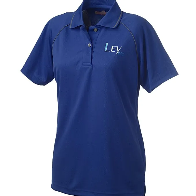 Raglan Sleeve Polo with Piping - Ladies'