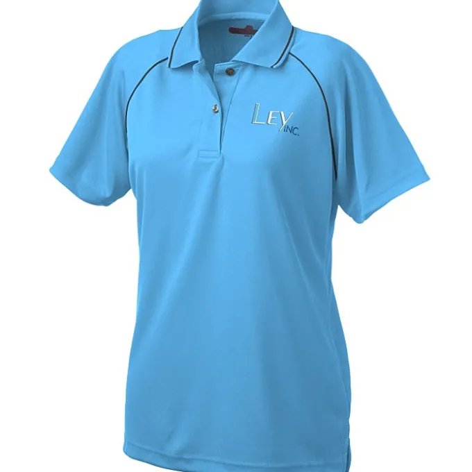 Raglan Sleeve Polo with Piping - Ladies'