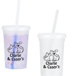 Rainbow Confetti Mood Cup with Straw - 20 oz