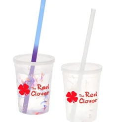 Rainbow Confetti Mood Cup with Straw - 11 oz