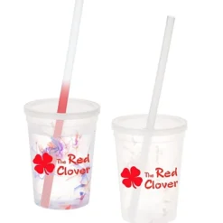 Rainbow Confetti Mood Cup with Straw - 11 oz