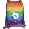 Rainbow Drawstring Sportpack - 18 inches x 14 inches