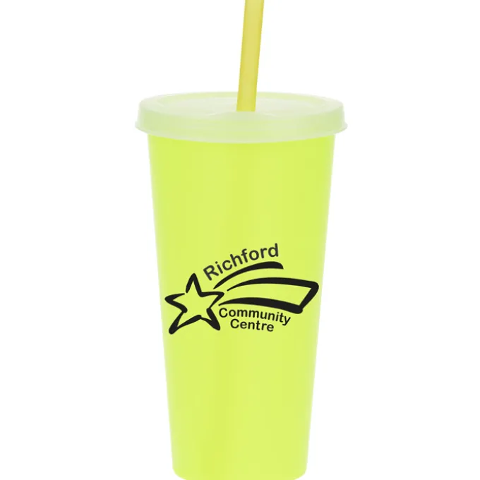 Rave Mood Tumbler with Lid and Straw - 26 oz