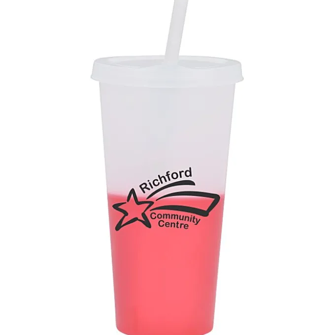 Rave Mood Tumbler with Lid and Straw - 26 oz