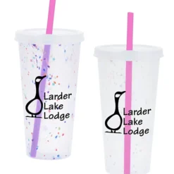 Rave Rainbow Confetti Mood Tumbler with Lid and Straw - 26 oz