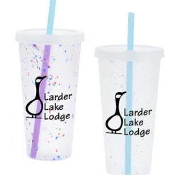 Rave Rainbow Confetti Mood Tumbler with Lid and Straw - 26 oz