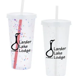 Rave Rainbow Confetti Mood Tumbler with Lid and Straw - 26 oz