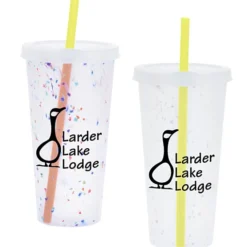 Rave Rainbow Confetti Mood Tumbler with Lid and Straw - 26 oz