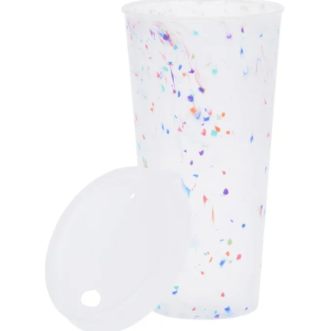 Rave Rainbow Confetti Mood Tumbler with Lid - 26 oz