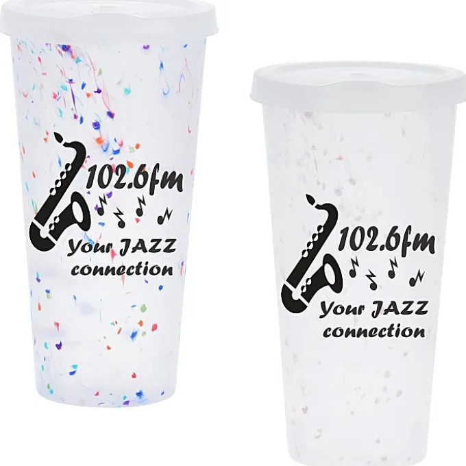 Rave Rainbow Confetti Mood Tumbler with Lid - 26 oz