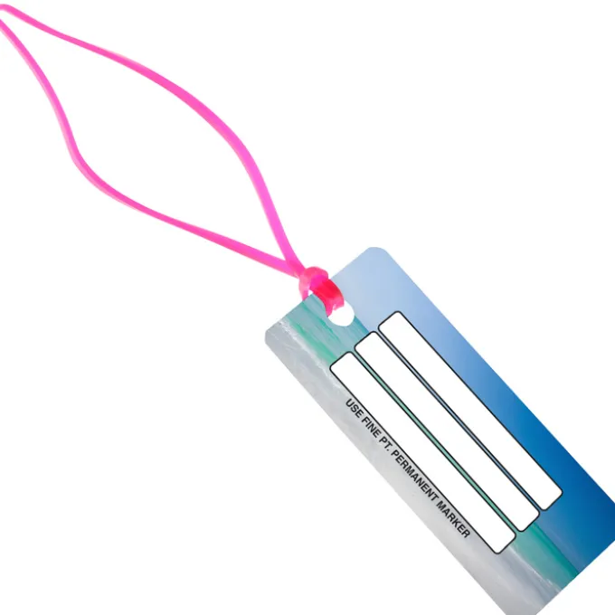 Rectangle POLYspectrum Bag Tag - 2 inches x 4 inches - Translucent
