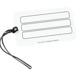 Rectangle POLYspectrum Bag Tag - 3 inches x 5 inches - Opaque