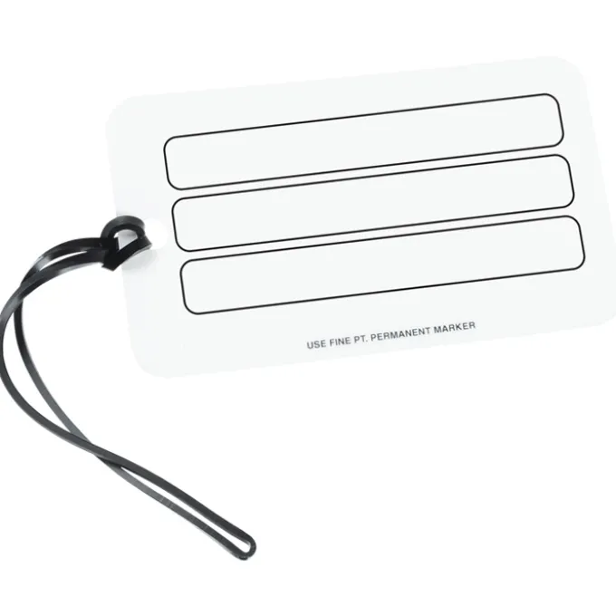 Rectangle POLYspectrum Bag Tag - 3 inches x 5 inches - Opaque