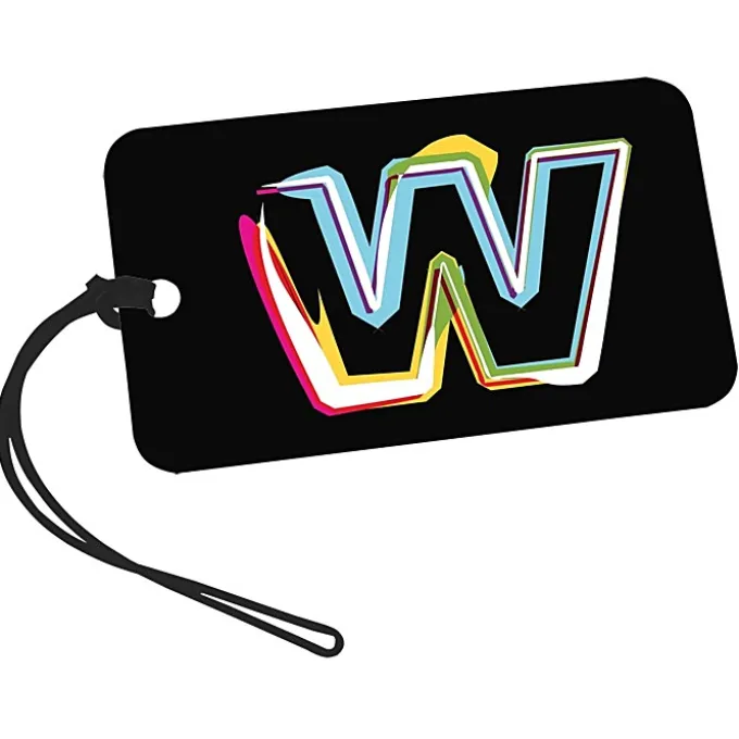 Rectangle POLYspectrum Bag Tag - 3 inches x 5 inches - Opaque