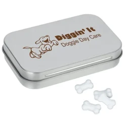 Rectangular Tin with Shaped Mints - Bone
