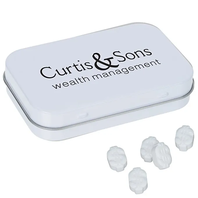 Rectangular Tin with Shaped Mints - Dollar Sign