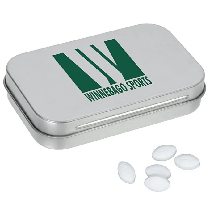 Rectangular Tin with Shaped Mints - Football