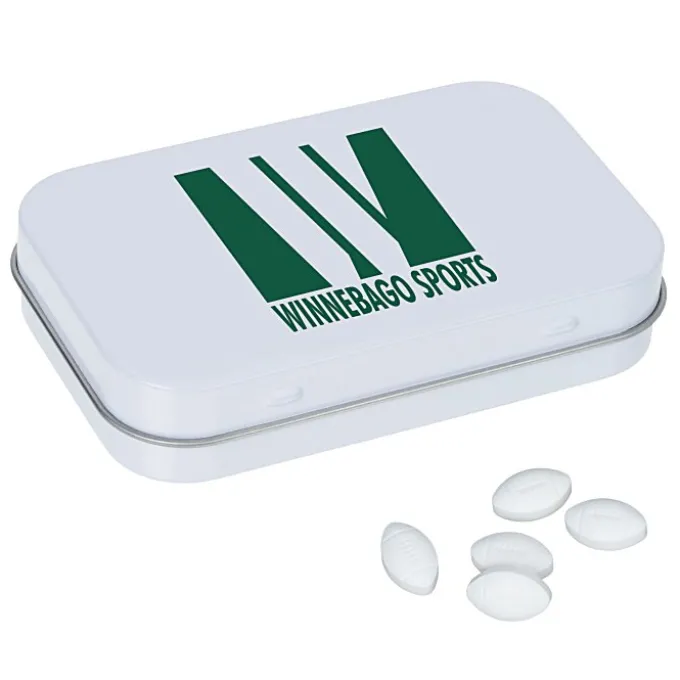 Rectangular Tin with Shaped Mints - Football