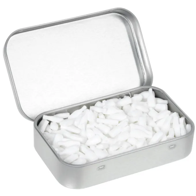 Rectangular Tin with Shaped Mints - Bottle