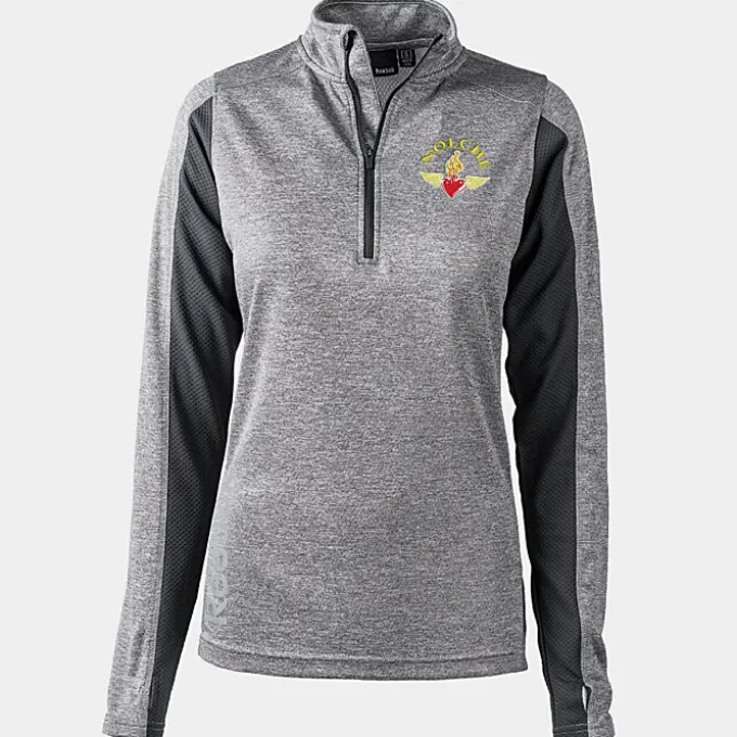 Reebok Crossover 1/4-Zip Lightweight Heather Pullover - Ladies'