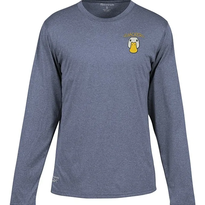 Reebok Performance LS Tee - Men's - Heathers - Embroidered