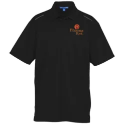 Reflective Accent Pinpoint Mesh Polo - Men's