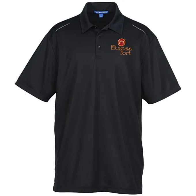 Reflective Accent Pinpoint Mesh Polo - Men's