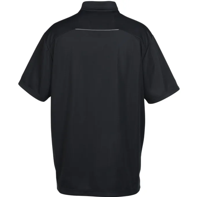Reflective Accent Pinpoint Mesh Polo - Men's
