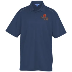 Reflective Accent Pinpoint Mesh Polo - Men's