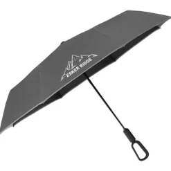Reflective Edge Umbrella with Carabiner Handle - 46-inch Arc