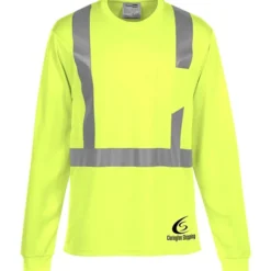 Reflective Performance Long Sleeve Pocket T-Shirt