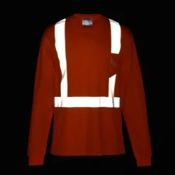 Reflective Performance Long Sleeve Pocket T-Shirt