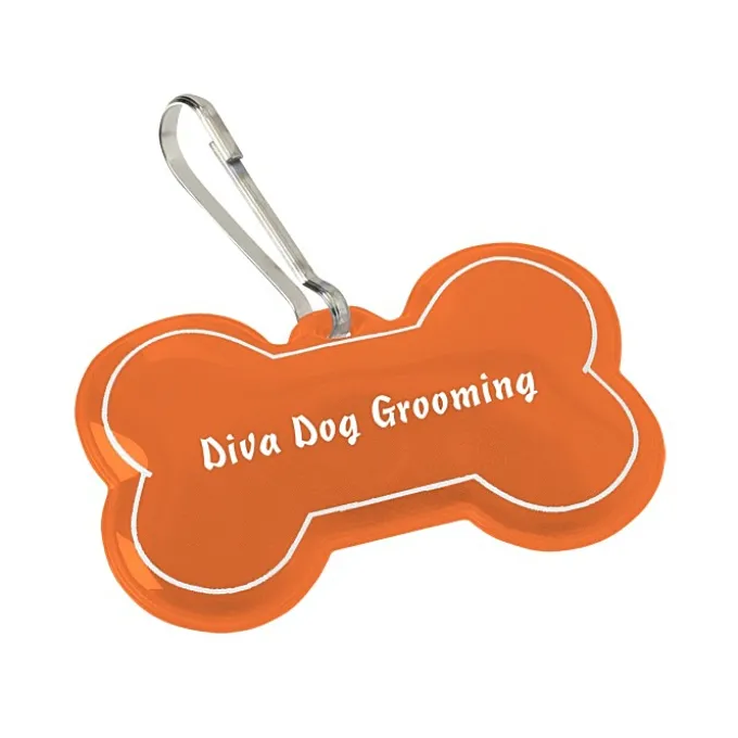 Reflective Pet Collar Tag - Dog Bone