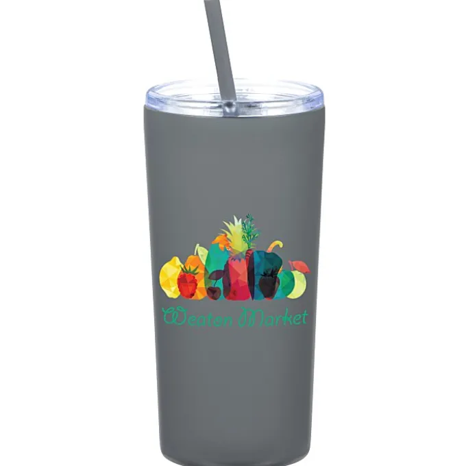 Refresh Baylos Vacuum Tumbler with Straw - 20 oz - Full Color
