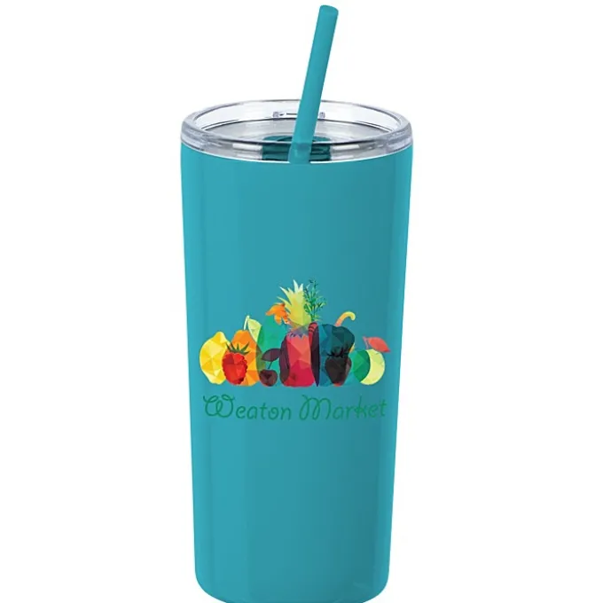 Refresh Baylos Vacuum Tumbler with Straw - 20 oz - Full Color