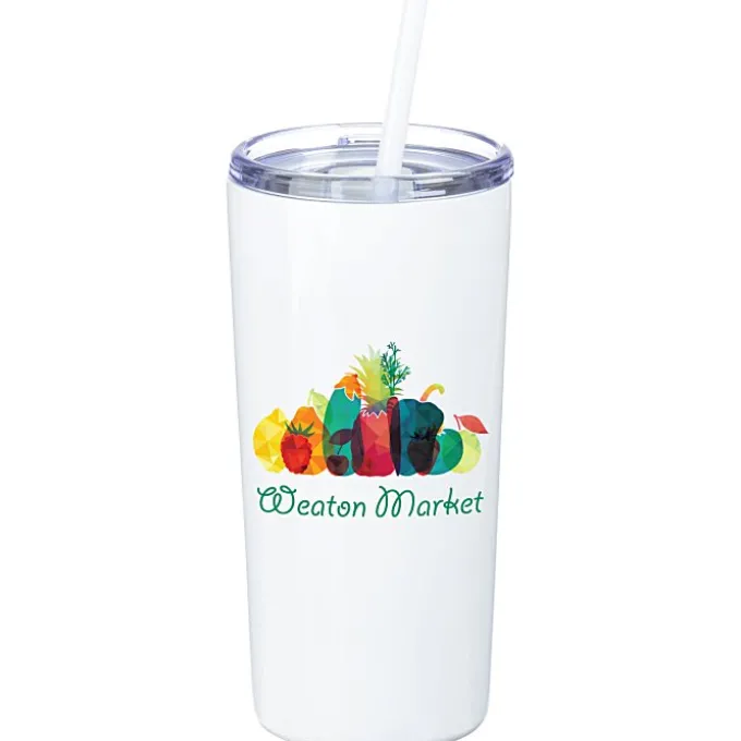 Refresh Baylos Vacuum Tumbler with Straw - 20 oz - Full Color