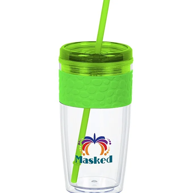 Refresh Pebble Tumbler with Straw - 16 oz - Full Color