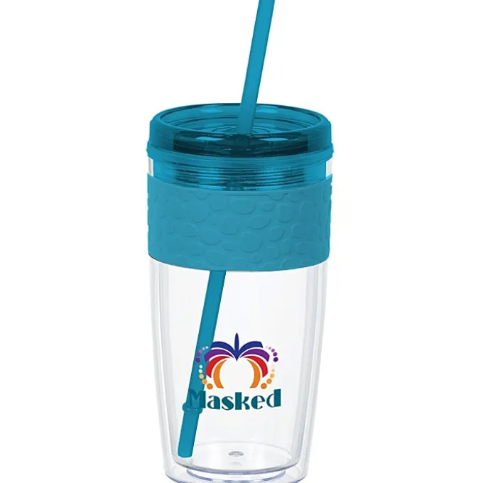 Refresh Pebble Tumbler with Straw - 16 oz - Full Color