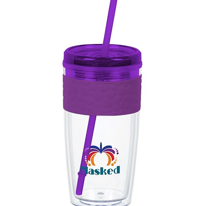 Refresh Pebble Tumbler with Straw - 16 oz - Full Color