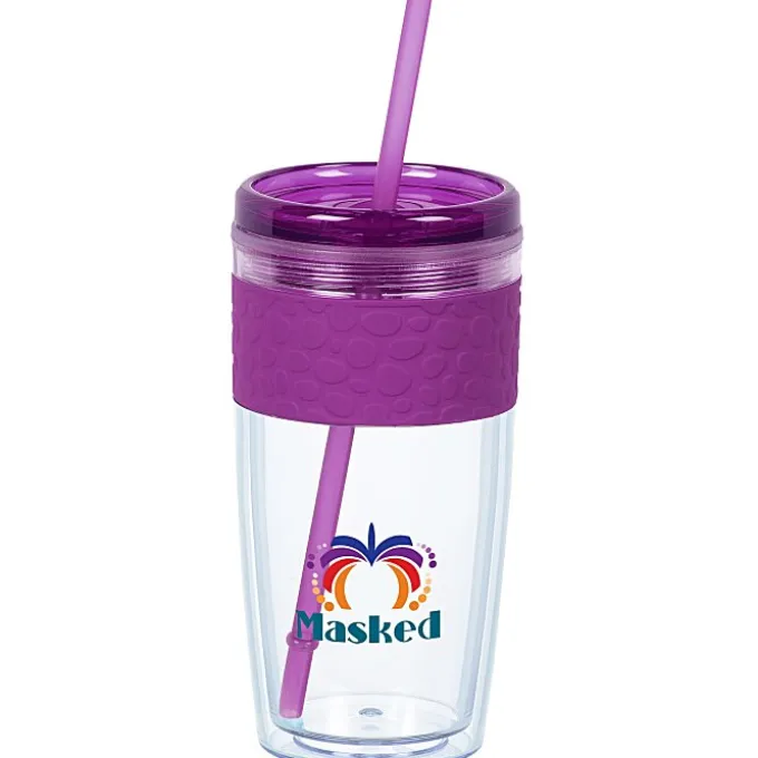 Refresh Pebble Tumbler with Straw - 16 oz - Full Color