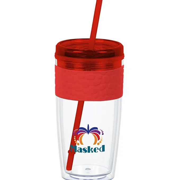 Refresh Pebble Tumbler with Straw - 16 oz - Full Color
