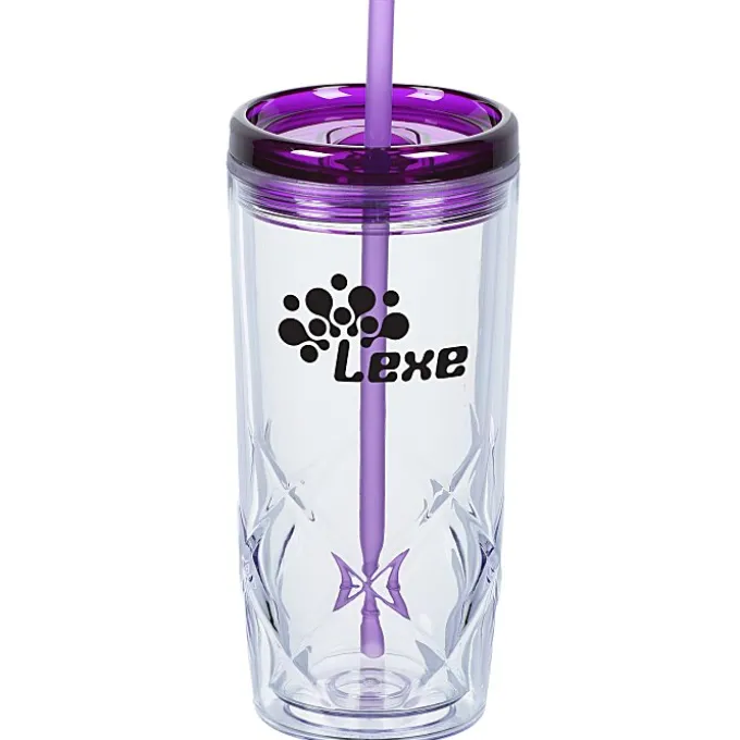 Refresh Simplex Tumbler with Straw - 16 oz - Clear