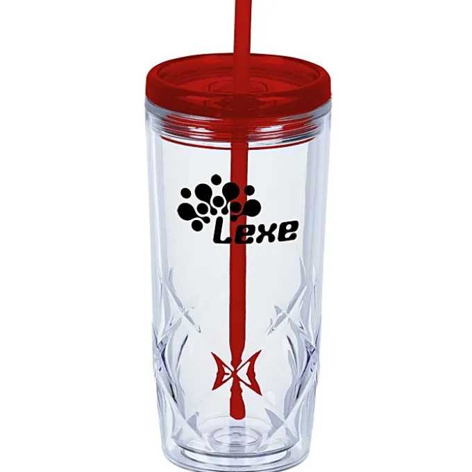 Refresh Simplex Tumbler with Straw - 16 oz - Clear