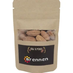 Resealable Kraft Snack Pouch - Raw Almonds