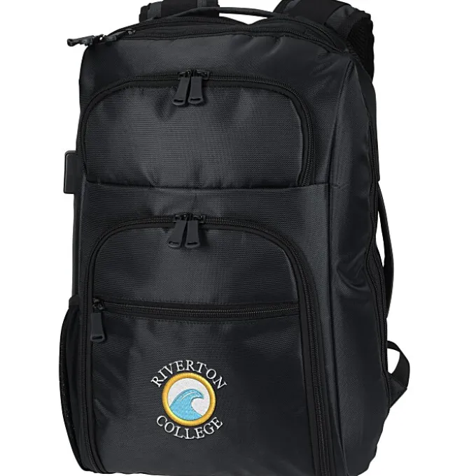 RFID Laptop Backpack - Embroidered- 24 hr