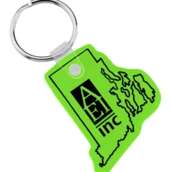 Rhode Island Soft Keychain - Translucent