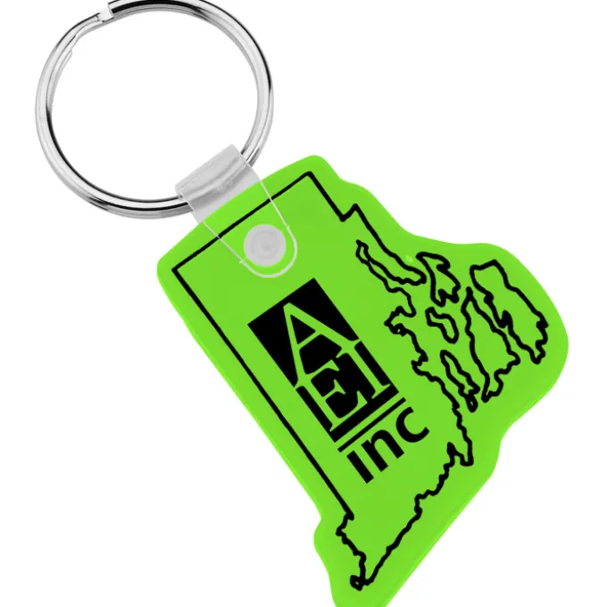 Rhode Island Soft Keychain - Translucent